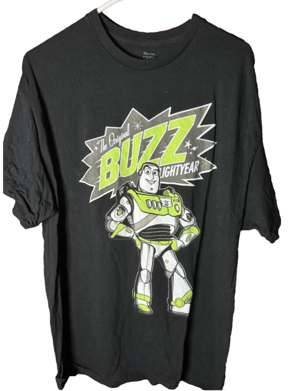 Toy Story Buzz Lightyear Disney T Shirt Black Men's Size XL